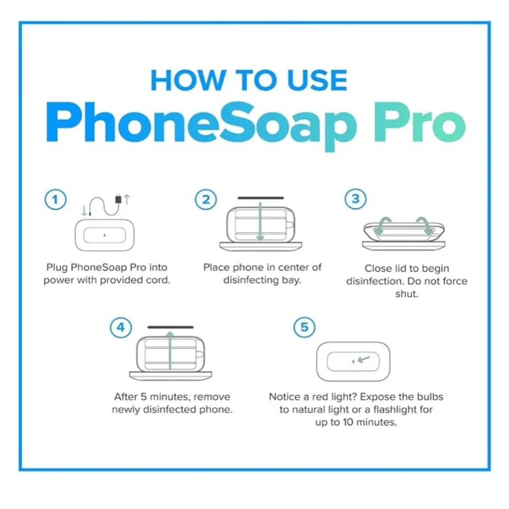 PhoneSoap Pro UV Smartphone Sanitizer and Charger - Charcoal